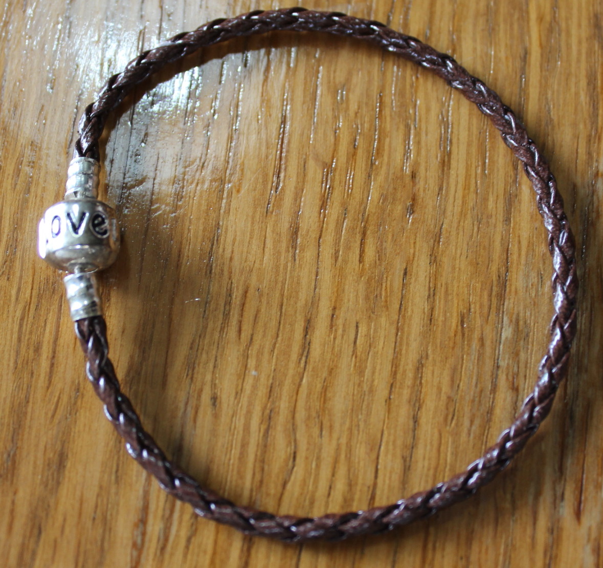 Pulsera de cuero y plata para hombre Brazaletes y Sortijas